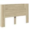 LED Headboard Cabinet Sonoma Oak 160x16.5 cm | Hipomarket