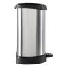 Curver Pedal Bin Deco D-Shape 15L Silver - Stylish Waste Solution