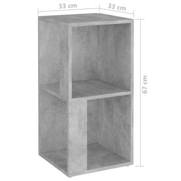 Stylish Concrete Grey Corner Cabinet | 33x33x67 cm | Hipomarket