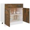 Drawer Bottom Cabinet Smoked Oak | Ample Storage Solution