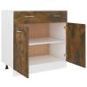 Drawer Bottom Cabinet Smoked Oak | Ample Storage Solution