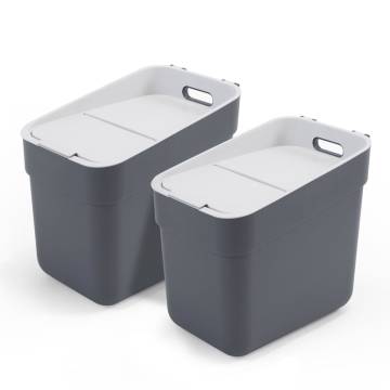 Curver 20L Dark Grey Trash Can - Ideal Waste Solution