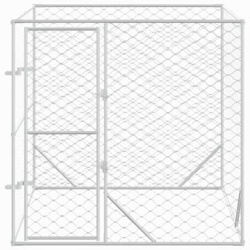 Outdoor Dog Kennel Silver 2x2x2 m - Galvanised Steel Safety