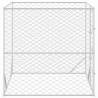 Outdoor Dog Kennel Silver 2x2x2 m - Galvanised Steel Safety