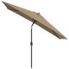 Outdoor Parasol with Metal Pole 300x200 cm - Taupe