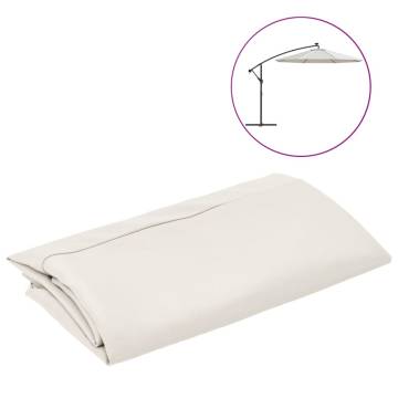 Replacement Fabric for Cantilever Umbrella - Sand White 350 cm