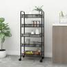 5-Tier Kitchen Trolley Black 46x26x105 cm Iron Colour black Size 46 x 26 x 105 cm 