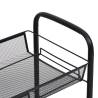 5-Tier Black Kitchen Trolley - Durable Iron Storage Cart