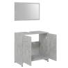 Stylish Bathroom Furniture Set in Concrete Grey - Hipomarket