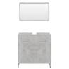 Stylish Bathroom Furniture Set in Concrete Grey - Hipomarket