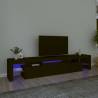 TV Cabinet with LED Lights Black 215x36.5x40 cm Colour black Quantity in Package 1 Width 215 cm 