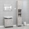 3 Piece Bathroom Furniture Set - Concrete Grey Engineered Wood