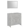 3 Piece Bathroom Furniture Set - Concrete Grey Engineered Wood