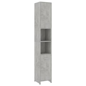 3 Piece Bathroom Furniture Set - Concrete Grey Engineered Wood