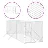 Outdoor Dog Kennel Silver 2x6x2 m - Galvanised Steel