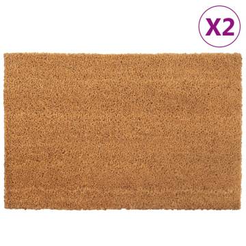 Natural Coir Door Mats - 2 Pcs 40x60 cm | Hipo Market