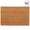 Door Mats 2 pcs Natural 40x60 cm Tufted Coir Colour natural Size 40 x 60 cm Quantity in Package 2 