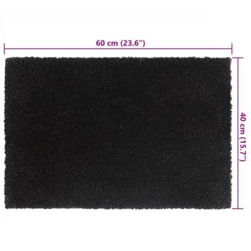 Durable Black Coir Door Mat 40x60 cm - Keep Your Floors Clean