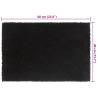 5 Pcs Black Tufted Coir Door Mats 40x60 cm | Hipomarket UK