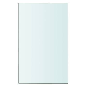 Clear Glass Shelf Panel 20x12 cm - Durable & Stylish Display