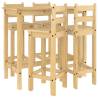 5 Piece Solid Wood Pine Bar Set - Comfort & Style