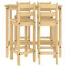 5 Piece Solid Wood Pine Bar Set - Comfort & Style