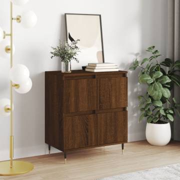 Brown Oak Sideboard 60x35x70 cm - Stylish Engineered Wood