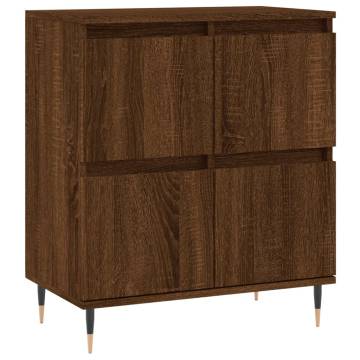 Brown Oak Sideboard 60x35x70 cm - Stylish Engineered Wood