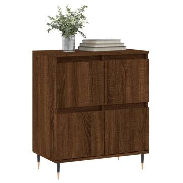 Brown Oak Sideboard 60x35x70 cm - Stylish Engineered Wood