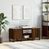 Brown Oak Record Cabinet - Stylish Vinyl Storage | HipoMarket