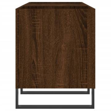 Brown Oak Record Cabinet - Stylish Vinyl Storage | HipoMarket