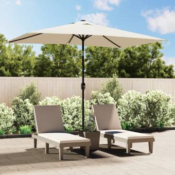 Parasol 200x300 cm Sand White - UV Protection & Durable Design