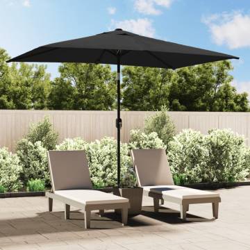 Outdoor Parasol with Metal Pole - Anthracite 300x200 cm