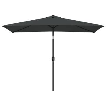 Outdoor Parasol with Metal Pole - Anthracite 300x200 cm