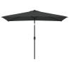 Outdoor Parasol with Metal Pole - Anthracite 300x200 cm