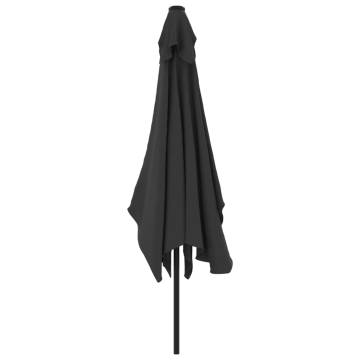 Outdoor Parasol with Metal Pole - Anthracite 300x200 cm