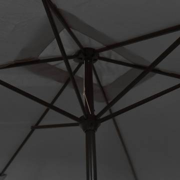 Outdoor Parasol with Metal Pole - Anthracite 300x200 cm