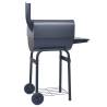 Charcoal BBQ Grill Smoker with Bottom Shelf - Black