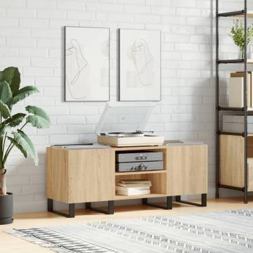 Sonoma Oak Record Cabinet - Ideal Storage for Vinyl Records