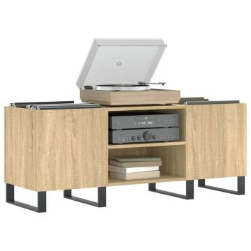 Sonoma Oak Record Cabinet - Ideal Storage for Vinyl Records