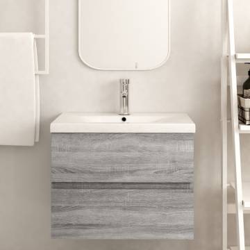 Sink Cabinet Grey Sonoma | 60x38.5x45 cm Engineered Wood