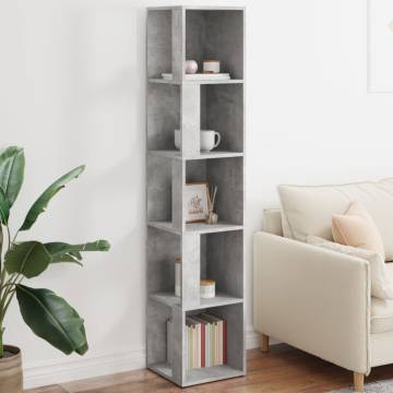 Stylish Corner Cabinet - Concrete Grey 33x33x164.5 cm