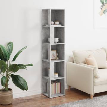 Stylish Corner Cabinet - Concrete Grey 33x33x164.5 cm