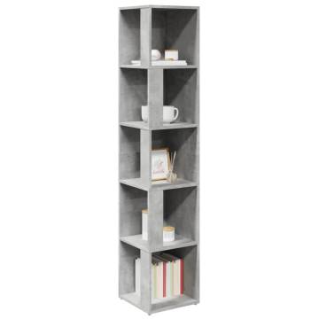 Stylish Corner Cabinet - Concrete Grey 33x33x164.5 cm