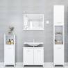 3 Piece Bathroom Furniture Set - Stylish White Engineered Wood