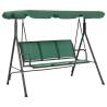 Garden Swing Bench Green 170cm | Textilene & Steel