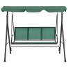 Garden Swing Bench Green 170cm | Textilene & Steel