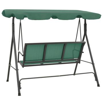 Garden Swing Bench Green 170cm | Textilene & Steel