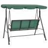 Garden Swing Bench Green 170cm | Textilene & Steel