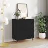 Stylish Black Sideboard 60x35x70 cm - Engineered Wood